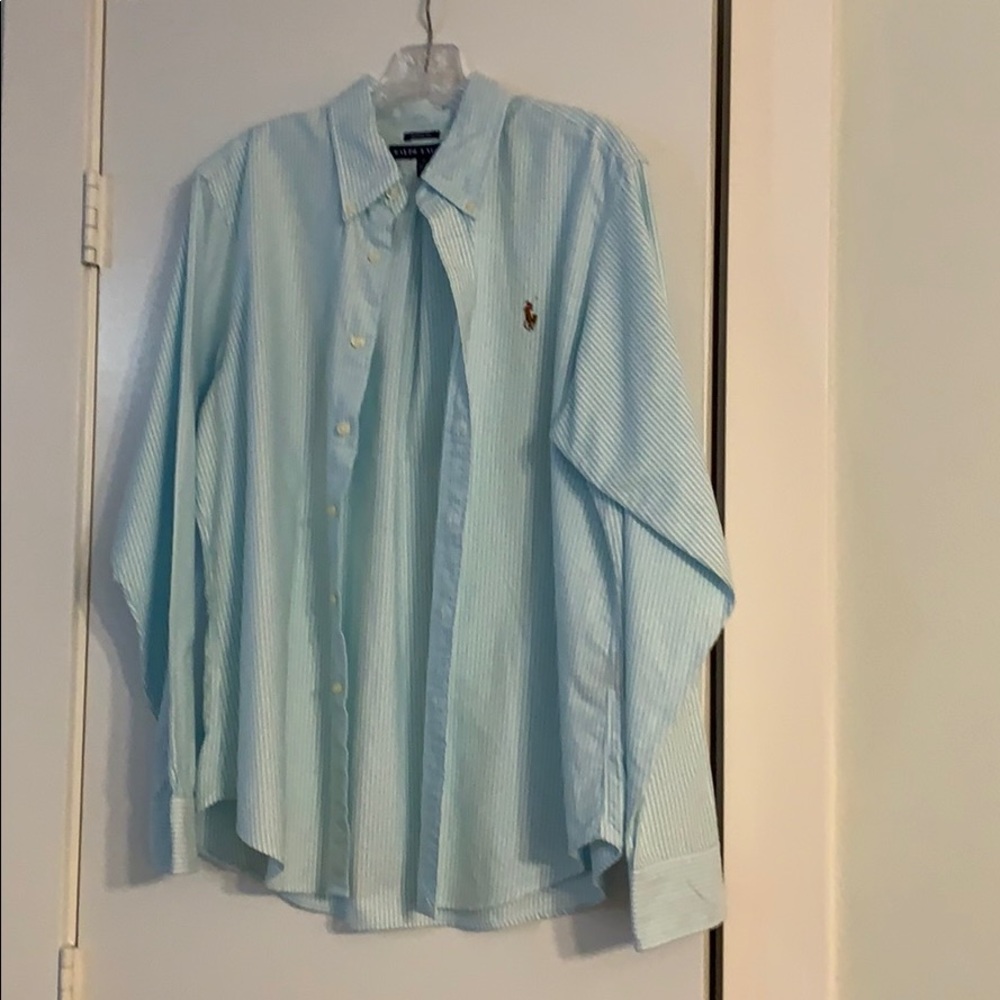 Ralph Lauren Teal Button-Down - Size 16